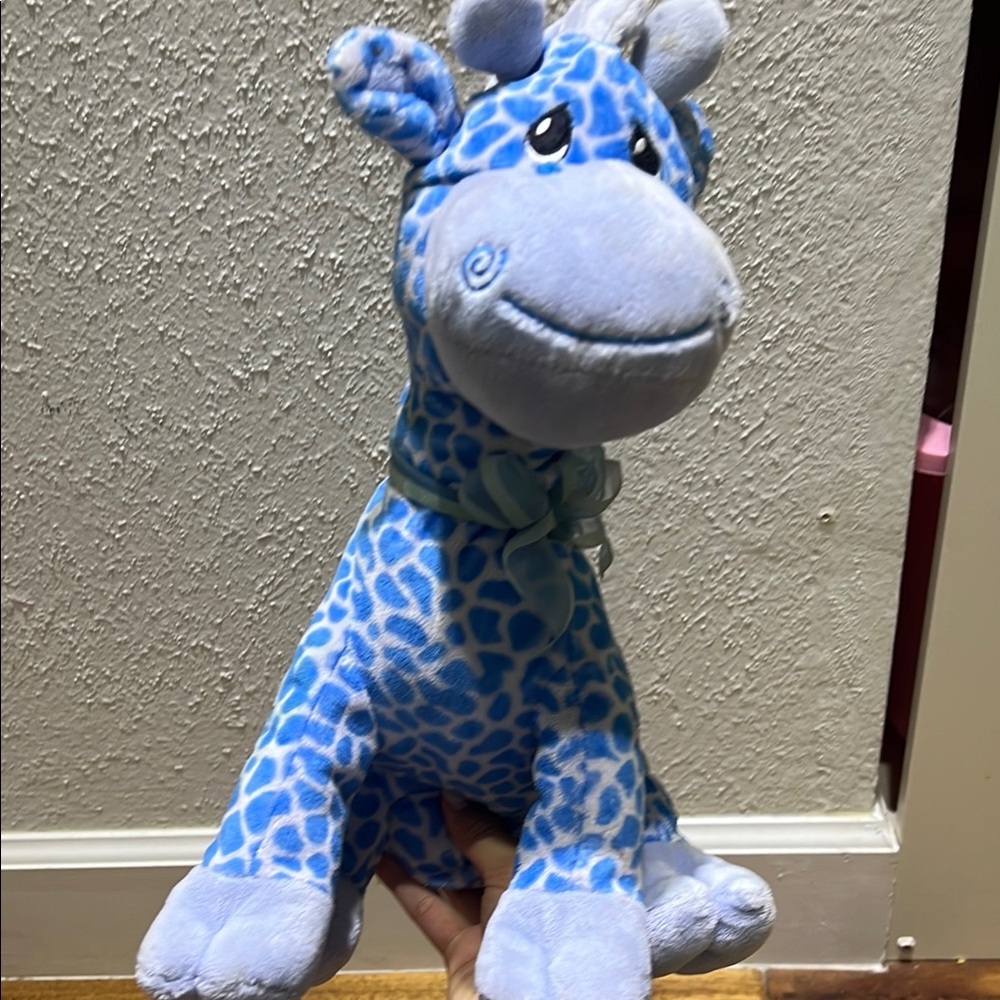 Blue Plush Giraffe Toy